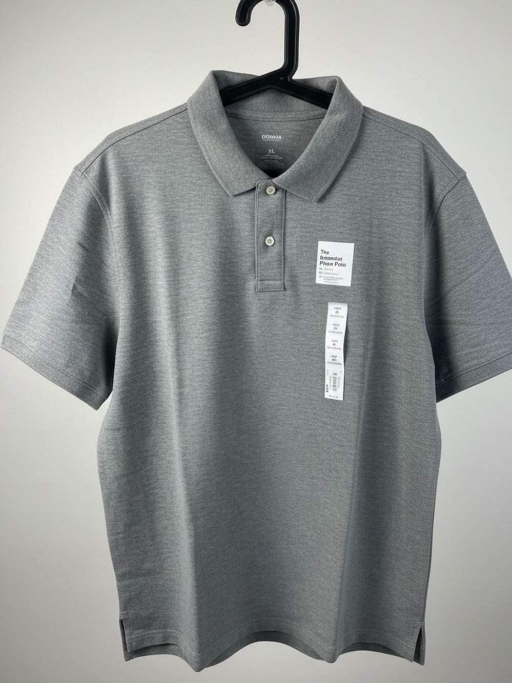 Sonoma Men's Essential Pique Gray Short-Sleeve Polo Shirt NWT SZ L